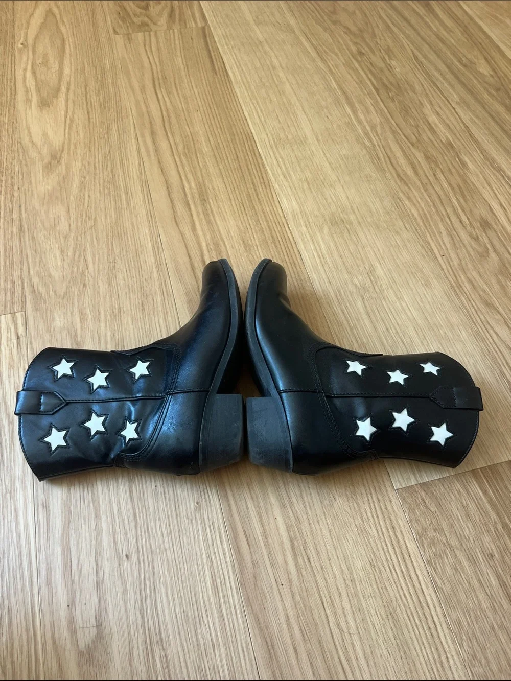 Art Class Girls Margot Western Boots Black Star Accent size 1